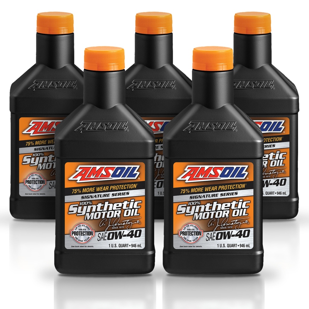 [KIT-AMAZFQT-5L] Kit De 5 Aceites De Motor 0w40 Amsoil Signature Sintetico
