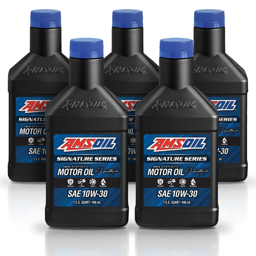 [KIT-AMATMQT-5L] Kit De 5 Aceites De Motor 10w30 Amsoil Signature  Sintetico 5L