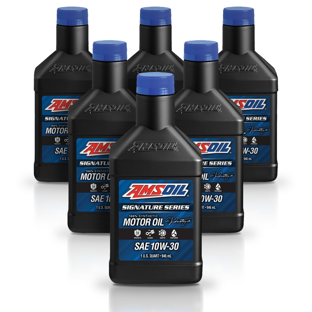 [KIT-AMATMQT-6L] Kit De 6 Aceites De Motor 10w30 Amsoil Signature  Sintetico 6L