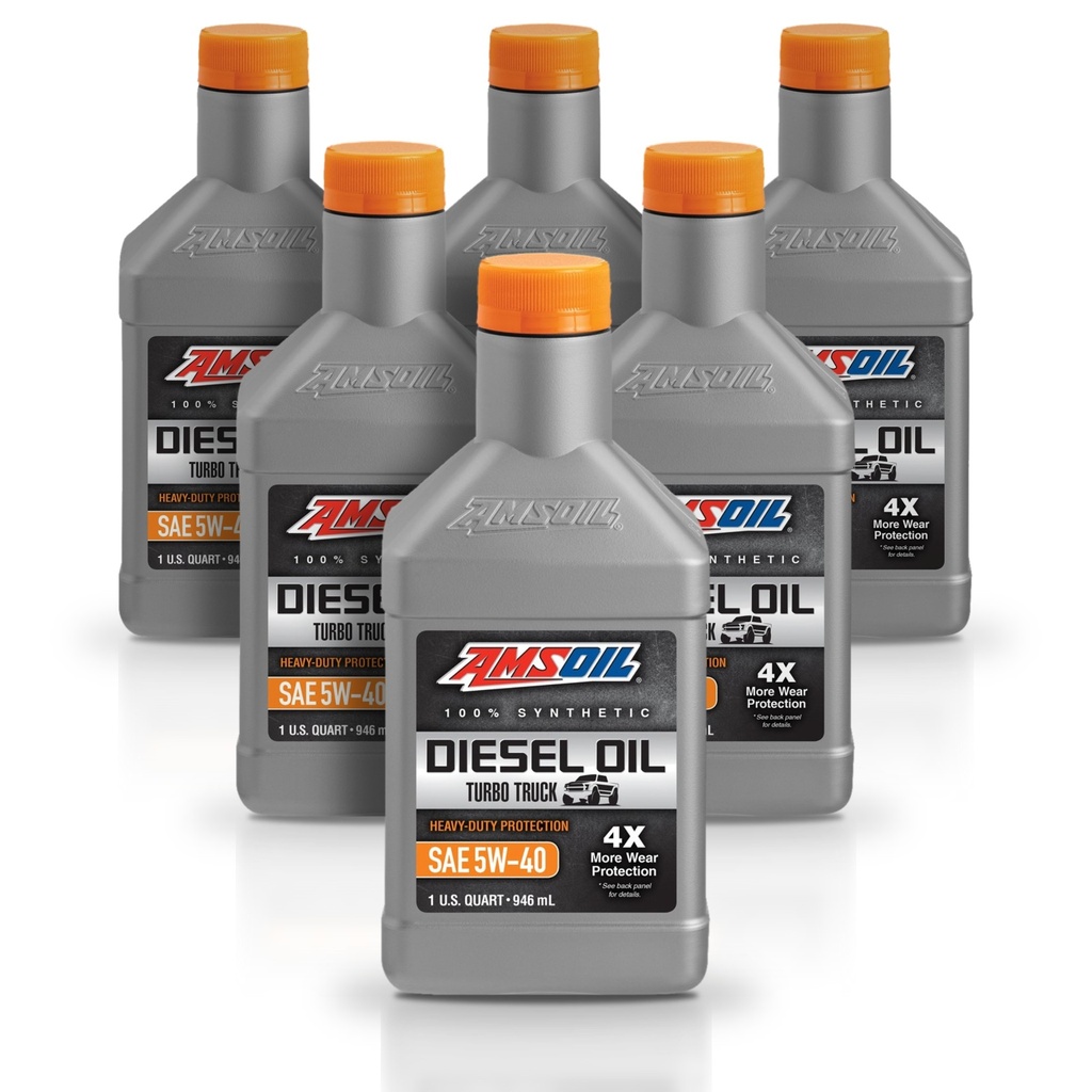 [KIT-AMADOQT-6L] KIT De 6 Aceites w40 Diesel 100% Sintético Amsoil Trabajo Pesado 6l