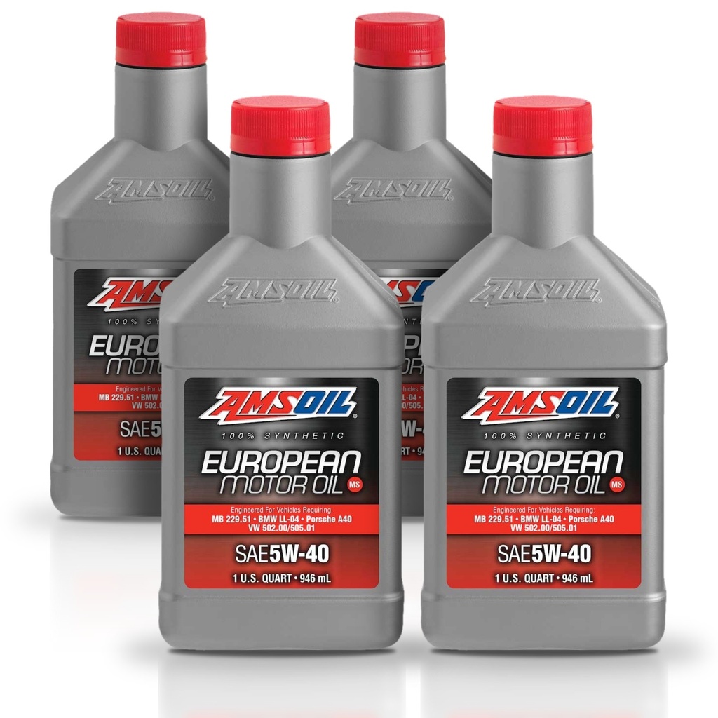 [KIT-AMAFLQT-4L] Kit De 4 Aceite 5w40 De Motor Europeo Amsoil 100% Sintetico 4L