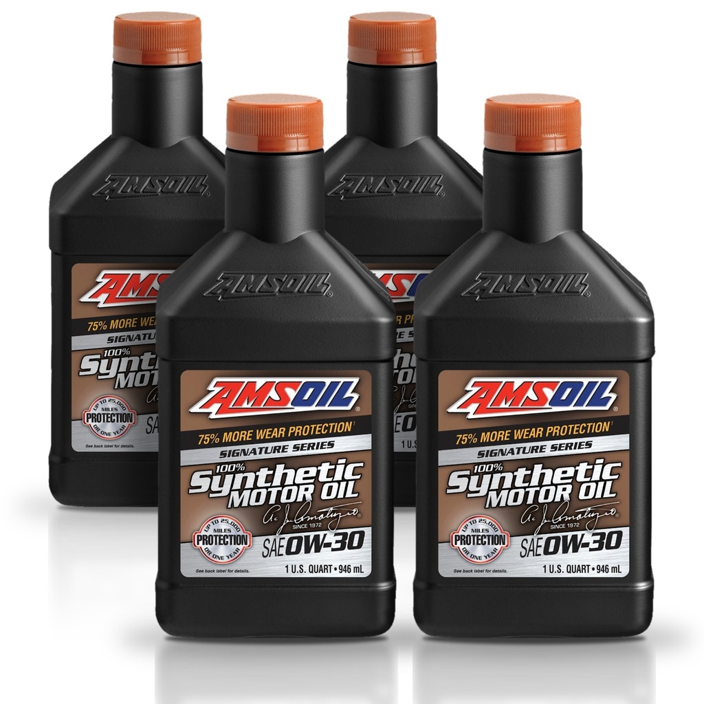 [KIT-AMAZOQT-4L] Kit De 4 Aceites Motor 0w30 Amsoil Signature 100% Sintetico 4l