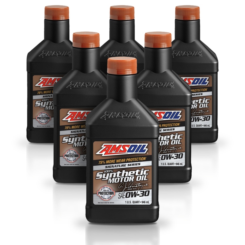 [KIT-AMAZOQT-6L] Kit De 6 Aceites Motor 0w30 Amsoil Signature 100% Sintetico