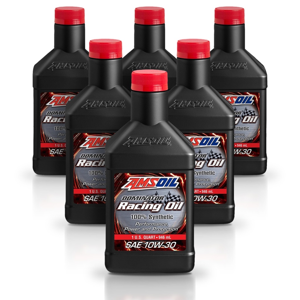 [KIT-AMRD30QT-6L] Kt De 6 Aceites 10w30 Dominator Racing 100% Sintetico Amsoil
