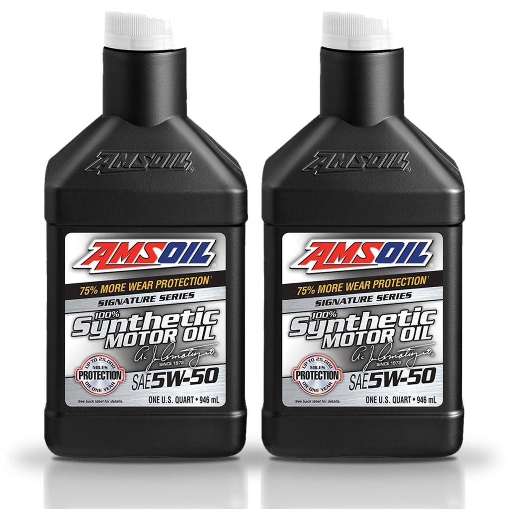 [KIT-AMAMRQT-2L] KIT De 2 Aceite De Motor 5w50 Amsoil Signature 100% Sintetico