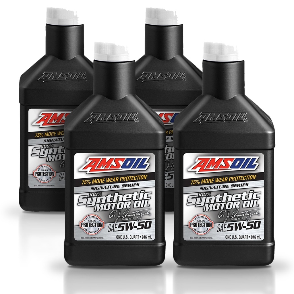 [KIT-AMAMRQT-4L] KIT De 4 Aceite De Motor 5w50 Amsoil Signature 100% Sintetico