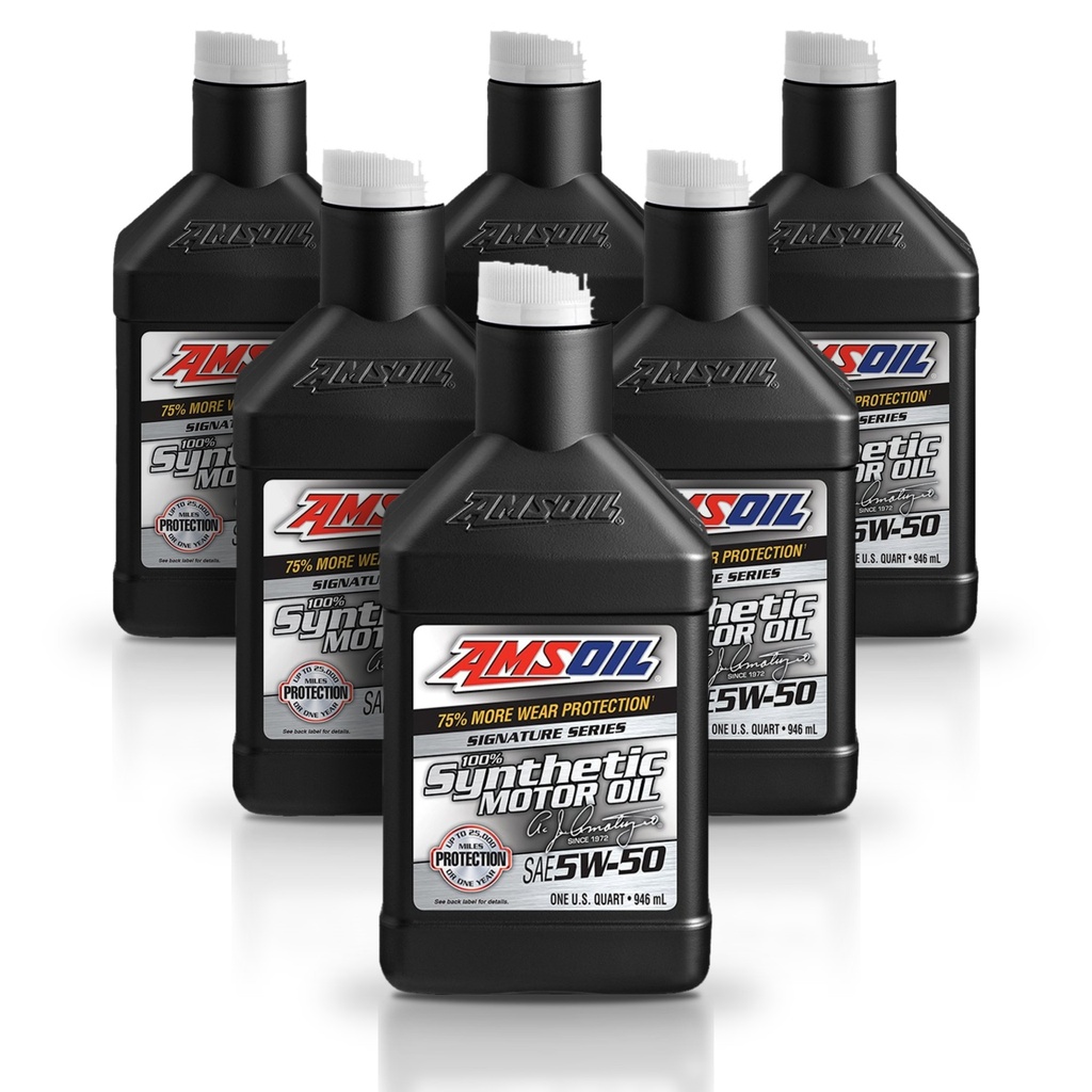 [KIT-AMAMRQT-6L] KIT De 6 Aceite De Motor 5w50 Amsoil Signature 100% Sintetico