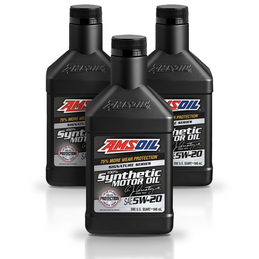 [KIT-AMALMQT-3L] Kit De 3 Aceite 5w20 De Motor Amsoil Signature 100% Sintetico 3L