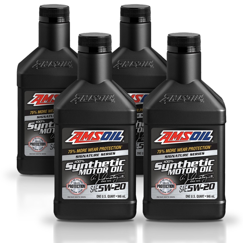[KIT-AMALMQT-4L] Kit De 4 Aceite 5w20 De Motor Amsoil Signature 100% Sintetico 4L