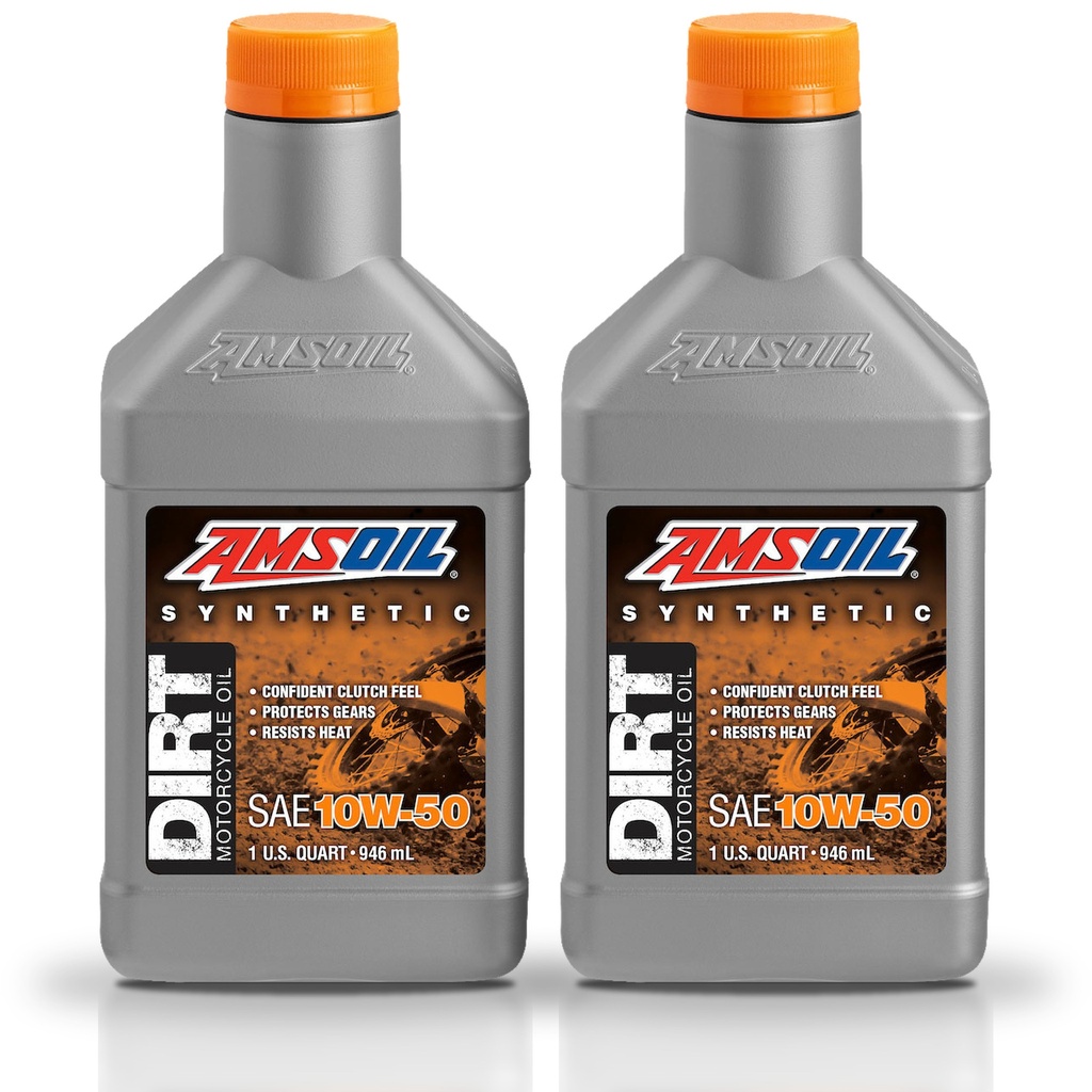 [KIT-AMDB50QT-2L] Kit De 2 Aceite 10w50 Para Motocicleta 100% Sintetico Amsoil 2l