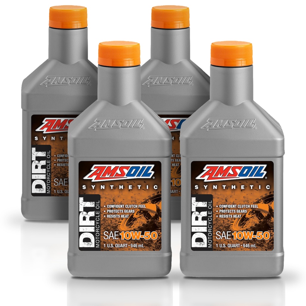 [KIT-AMDB50QT-4L] Kit De 4 Aceites 10w50 Para Motocicleta 100% Sintetico Amsoil 4L