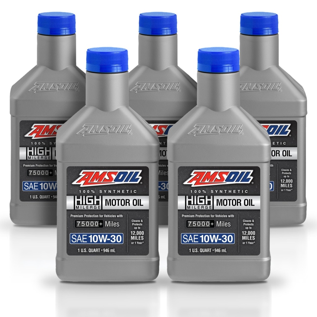 [KIT-AMHM1030QT-5L] Kit de 5 Aceites 10w30 Amsoil Alto Kilometraje 100% Sintetico 5l
