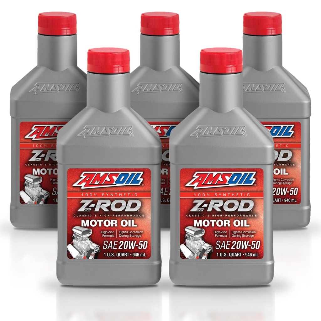 [KIT-AMZRFQT-5L] Kit de 5 AceiteS 20w50 Amsoil 100% Sintetico Alto Zinc Litro Premium