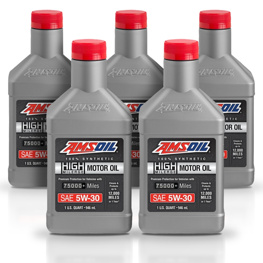 [KIT-AMHM530QT-5L] Kit  De 5 Aceite 5w30 Alto Kilometraje 100% Sintetico Amsoil 5L