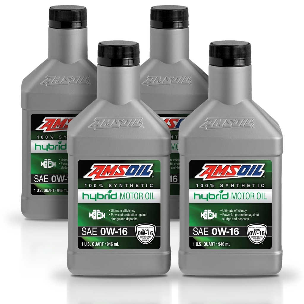 [KIT-AMHE016QT-4L] Kit De 4 Aceite De Motor 0w16 Hibrido Amsoil 100% Sintetico 4l