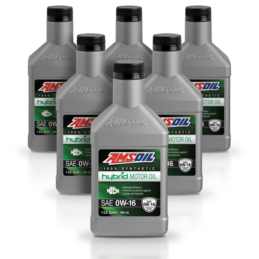 [KIT-AMHE016QT-6L] Kit De 6 Aceite De Motor 0w16 Hibrido Amsoil 100% Sintetico 6l