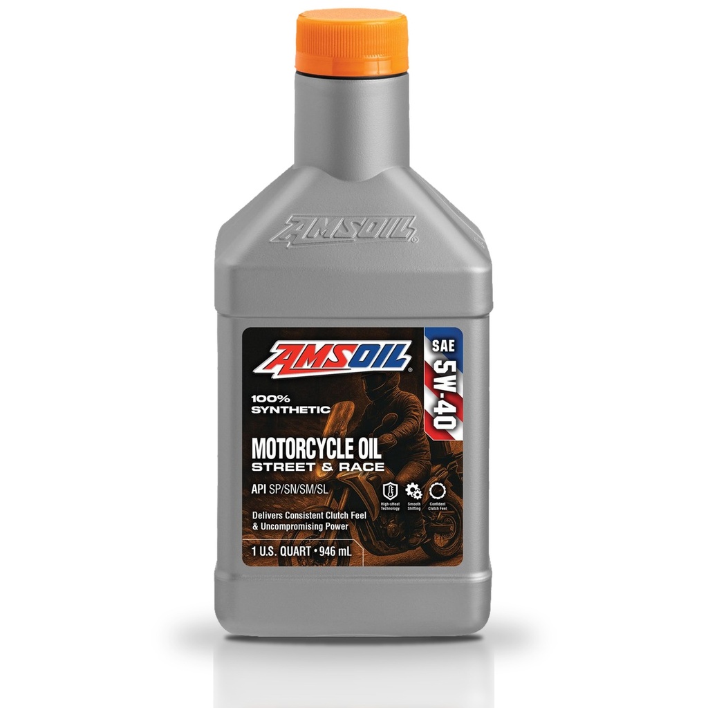 [AMMMFQT] Aceite 5w40 Amsoil Moto Metric 100% Sintetico Jaso Ma2 1L