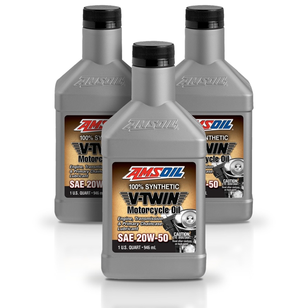 [KIT-AMMCVQT-3L] Kit De 3 Aceites 20w50 Sintético Para Motocicleta Amsoil