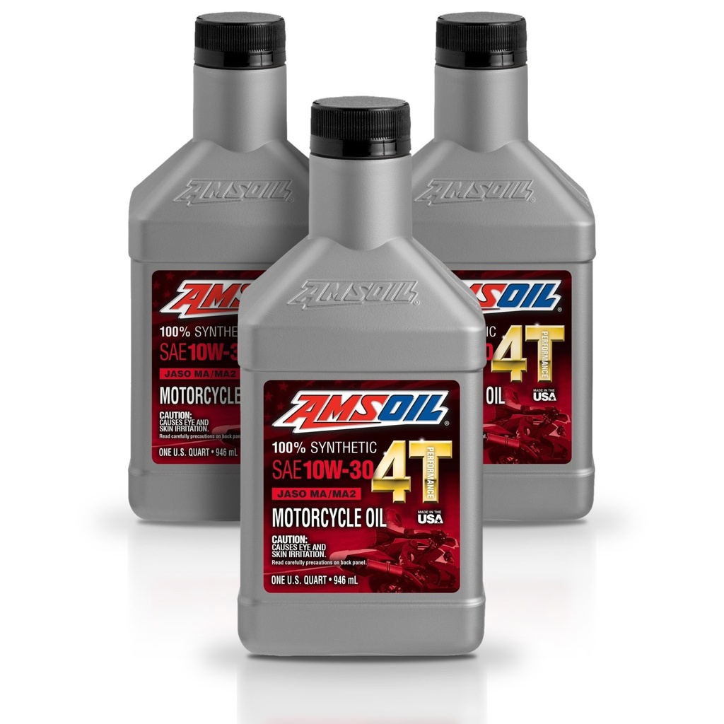 [KIT-AMMC3QT-3L] Kit 3 Litros 10W30 100% Synthetic 4T Performance 4-Stroke Motorcycle Oil AMSOIL