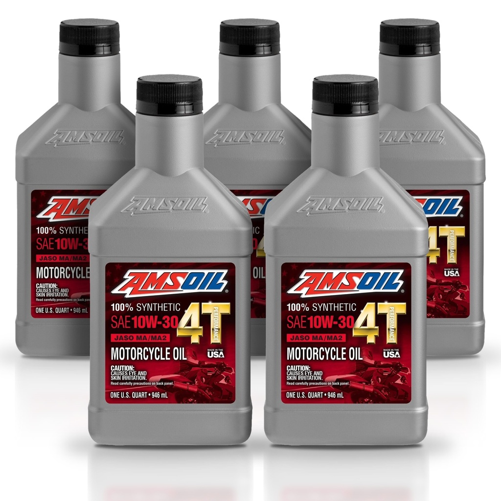 [KIT-AMMC3QT-5L] Kit 5 Litros 10W30 100% Synthetic 4T Performance 4-Stroke Motorcycle Oil AMSOIL