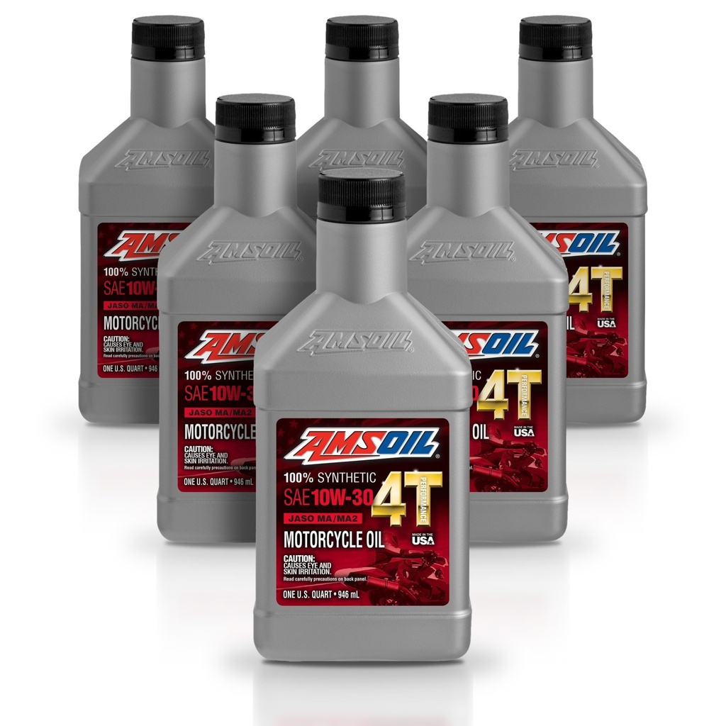 [KIT-AMMC3QT-6L] Kit 6 Litros 10W30 100% Synthetic 4T Performance 4-Stroke Motorcycle Oil AMSOIL