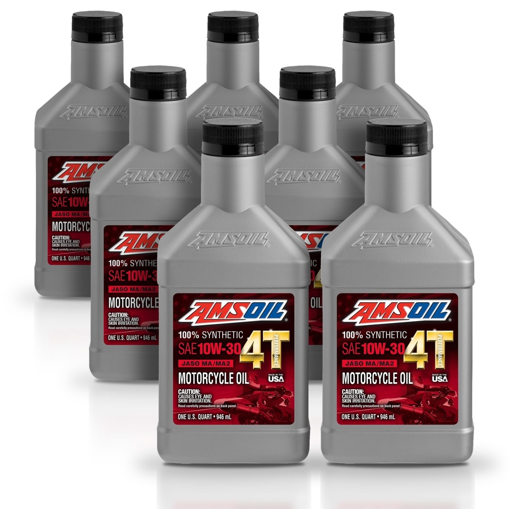 [KIT-AMMC3QT-7L] Kit 7 Litros 10W30 100% Synthetic 4T Performance 4-Stroke Motorcycle Oil AMSOIL