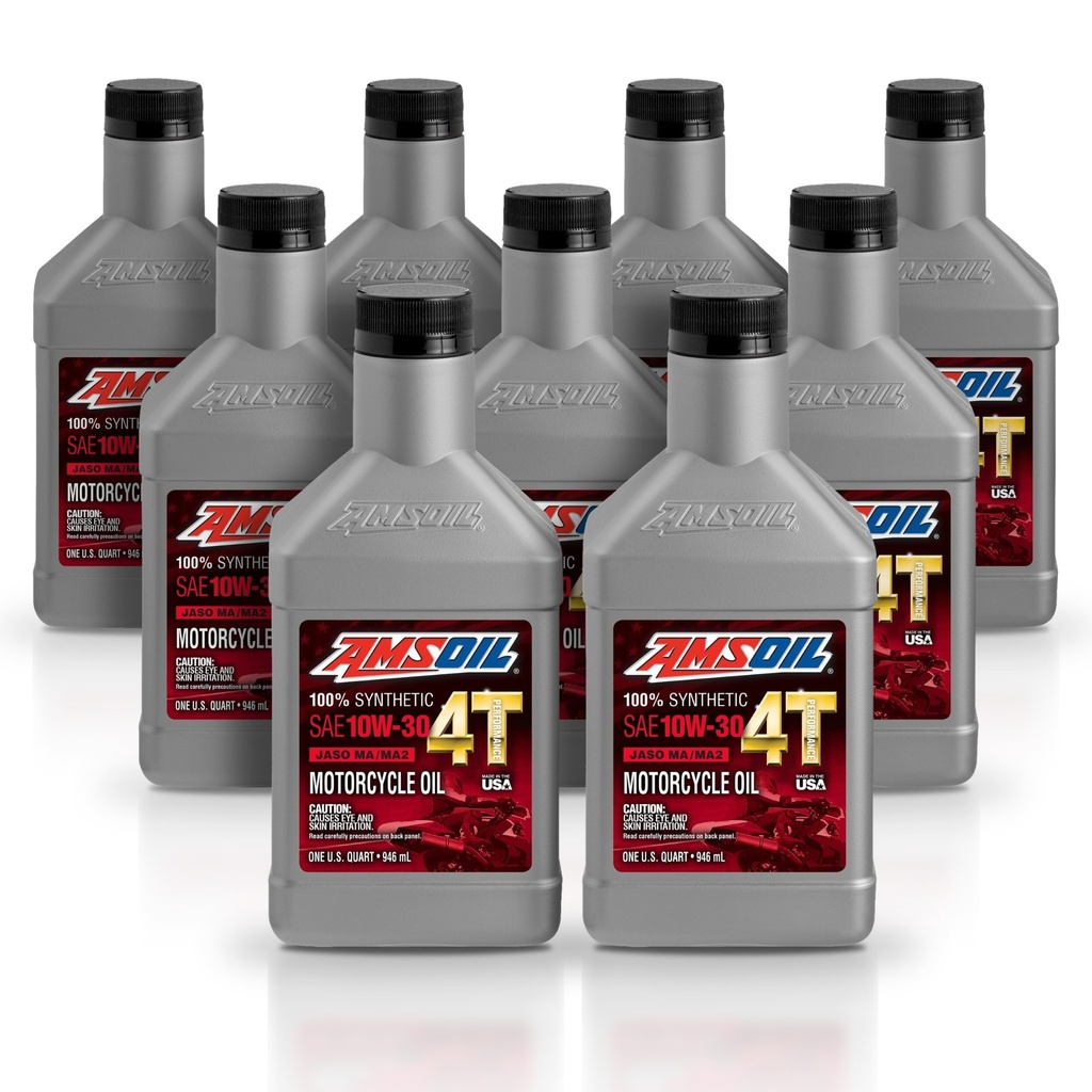 [KIT-AMMC3QT-9L] Kit 9 Litros 10W30 100% Synthetic 4T Performance 4-Stroke Motorcycle Oil AMSOIL