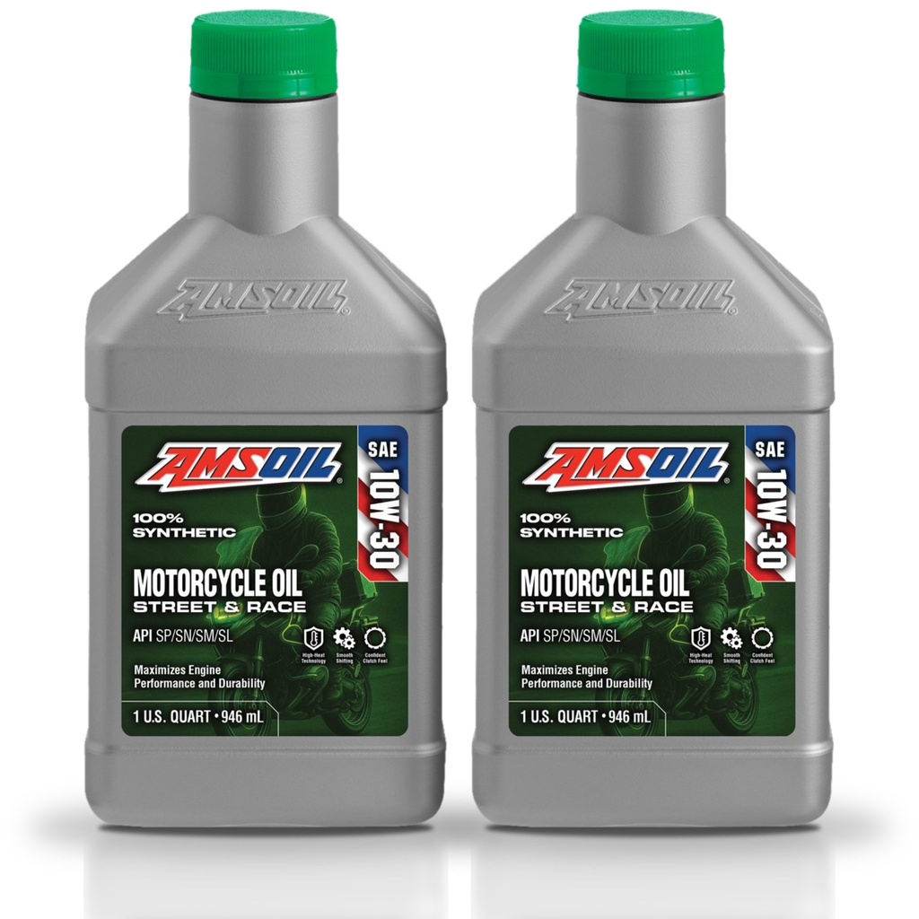 [KIT-AMMCTQT-2L] Kit 2 Aceites 10w30 Amsoil Moto Jaso Ma2 2 Litros