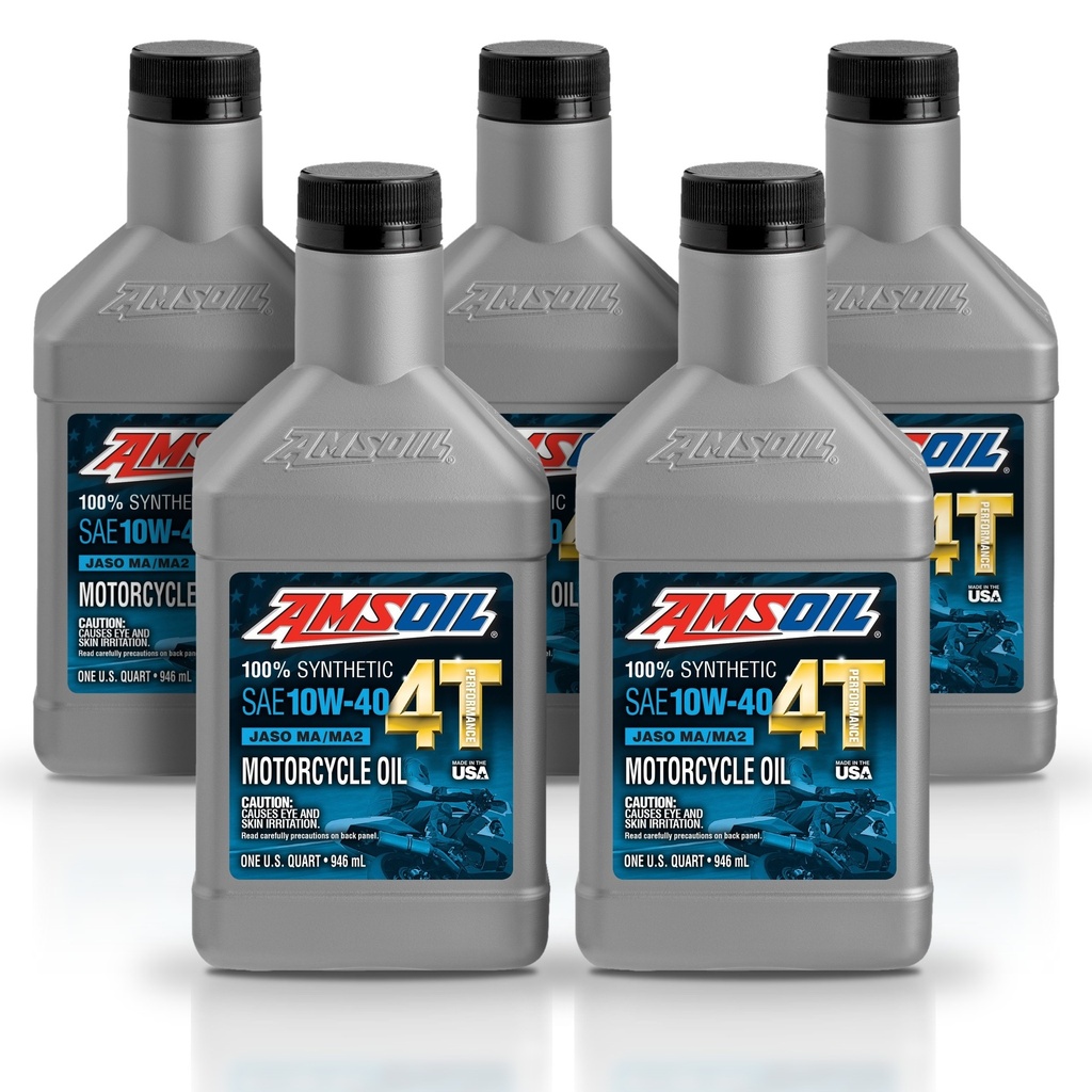 [KIT-AMMC4QT-5L] Kit 5 Litros 10W40 100% Synthetic 4T Performance 4-Stroke Motorcycle Oil AMSOIL