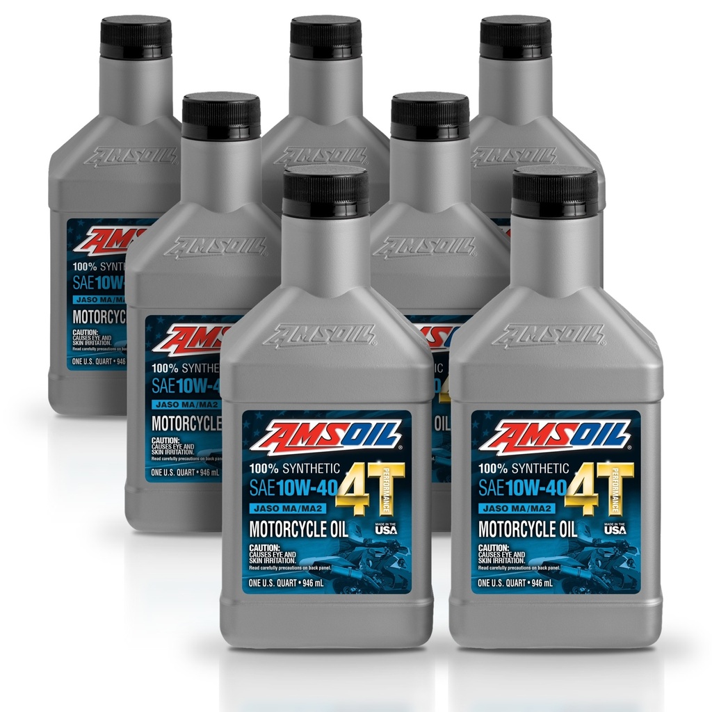 [KIT-AMMC4QT-7L] Kit 7 Litros 10W40 100% Synthetic 4T Performance 4-Stroke Motorcycle Oil AMSOIL