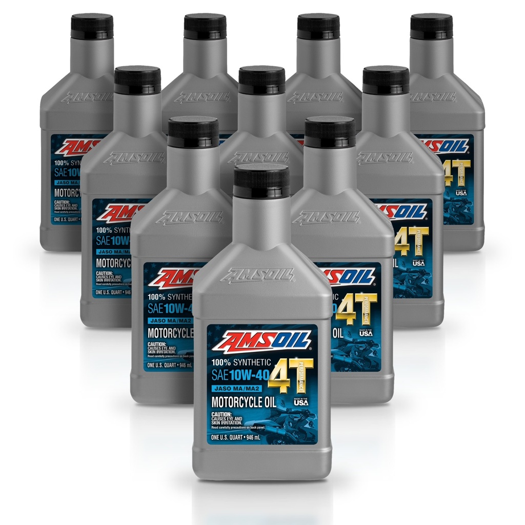[KIT-AMMC4QT-10L] Kit 10 Litros 10W40 100% Synthetic 4T Performance 4-Stroke Motorcycle Oil AMSOIL