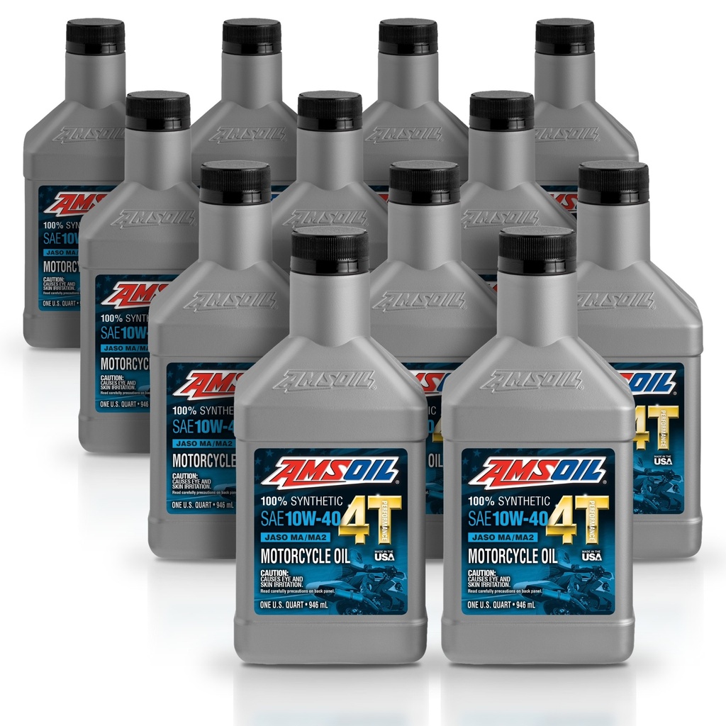 [KIT-AMMC4QT-12L] Kit 12 Litros 10W40 100% Synthetic 4T Performance 4-Stroke Motorcycle Oil AMSOIL