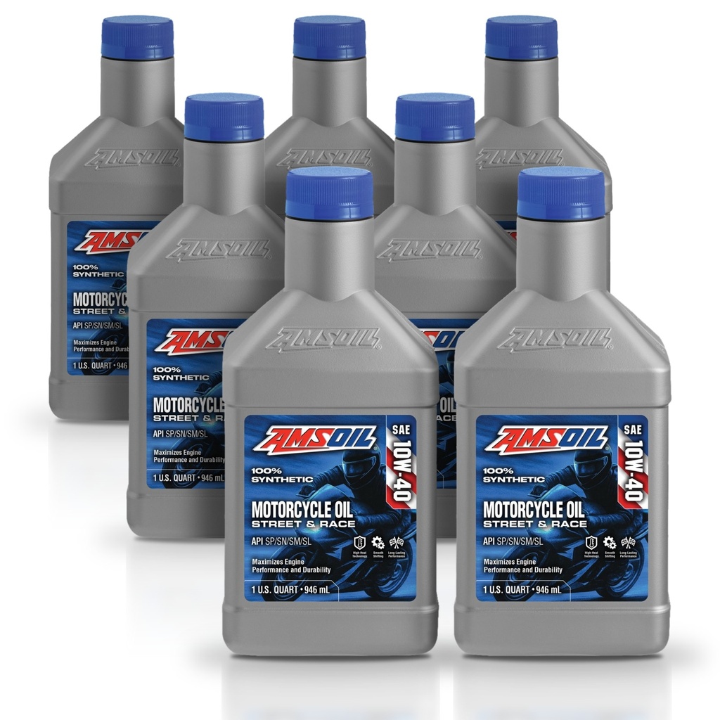 [KIT-AMMCFQT-7L] Kit 7 Litros 10W40 Synthetic Motorcycle Oil AMSOIL