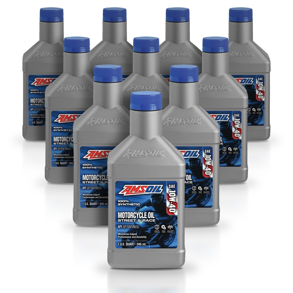 [KIT-AMMCFQT-10L] Kit 10 Litros 10W40 Synthetic Motorcycle Oil AMSOIL