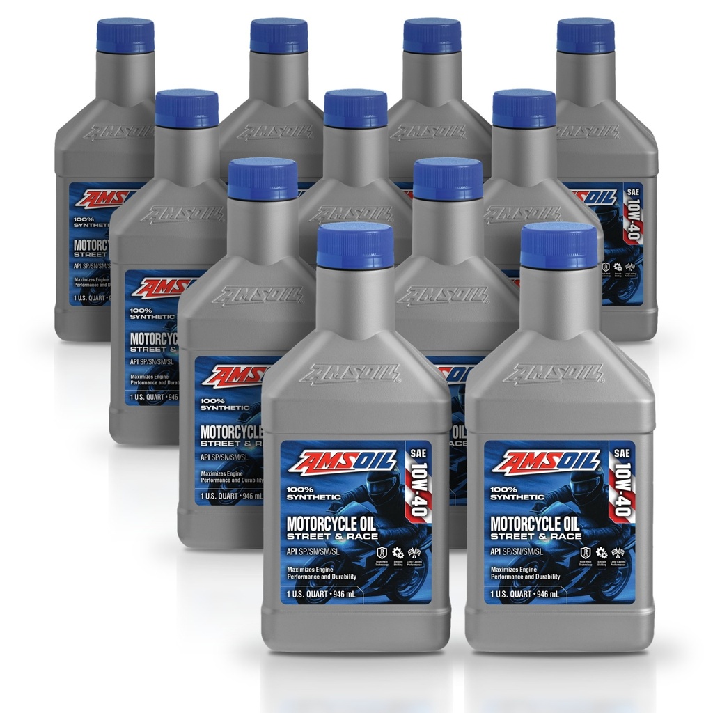 [KIT-AMMCFQT-11L] Kit 11 Litros 10W40 Synthetic Motorcycle Oil AMSOIL