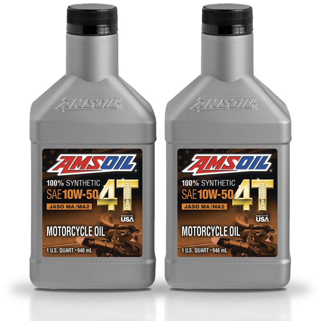 [KIT-AMMC8QT-2L] Kit 2 Litros 10W50 100% Synthetic 4T Performance 4-Stroke Motorcycle Oil AMSOIL