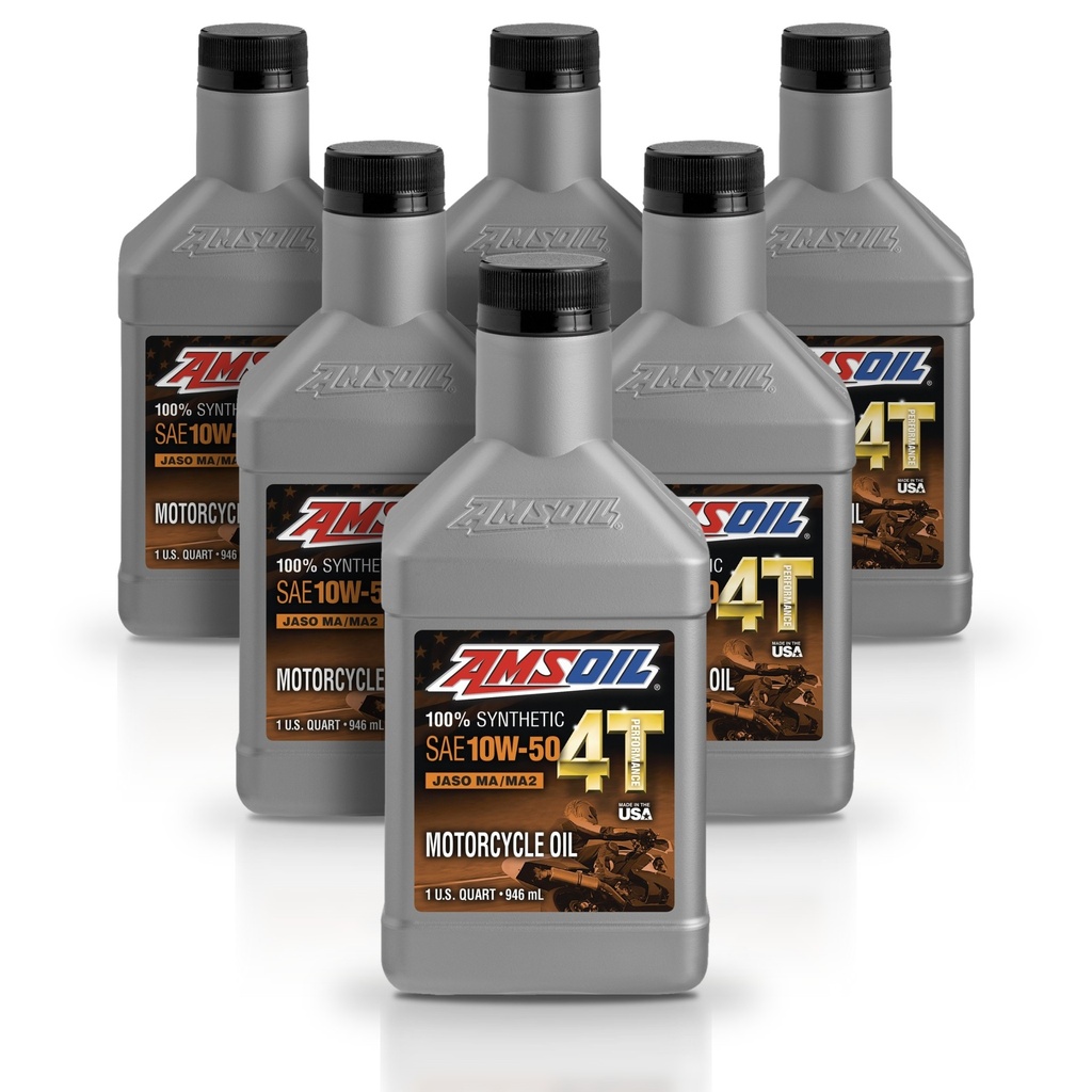 [KIT-AMMC8QT-6L] Kit 6 Litros 10W50 100% Synthetic 4T Performance 4-Stroke Motorcycle Oil AMSOIL