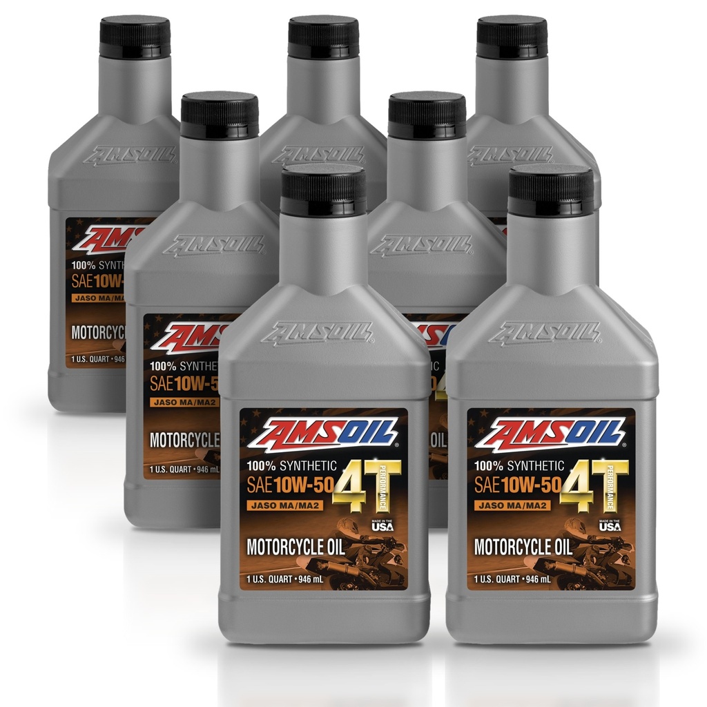 [KIT-AMMC8QT-7L] Kit 7 Litros 10W50 100% Synthetic 4T Performance 4-Stroke Motorcycle Oil AMSOIL