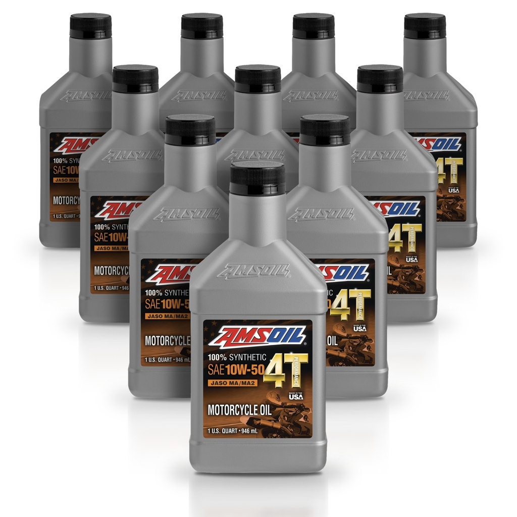 [KIT-AMMC8QT-10L] Kit 10 Litros 10W50 100% Synthetic 4T Performance 4-Stroke Motorcycle Oil AMSOIL