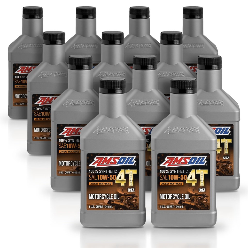 [KIT-AMMC8QT-12L] Kit 12 Litros 10W50 100% Synthetic 4T Performance 4-Stroke Motorcycle Oil AMSOIL