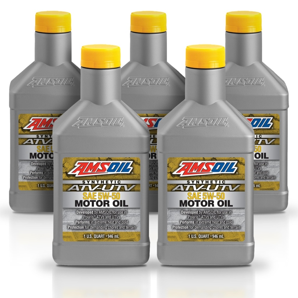 [KIT-AMAUV50QT-5L] Kit 5 Litros 5W50 Synthetic ATV/UTV Motor Oil AMSOIL