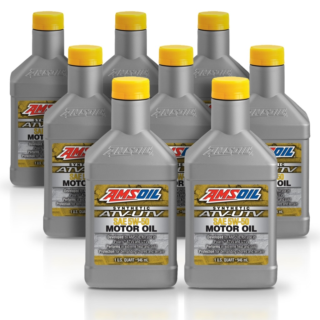 [KIT-AMAUV50QT-8L] Kit 8 Litros 5W50 Synthetic ATV/UTV Motor Oil AMSOIL