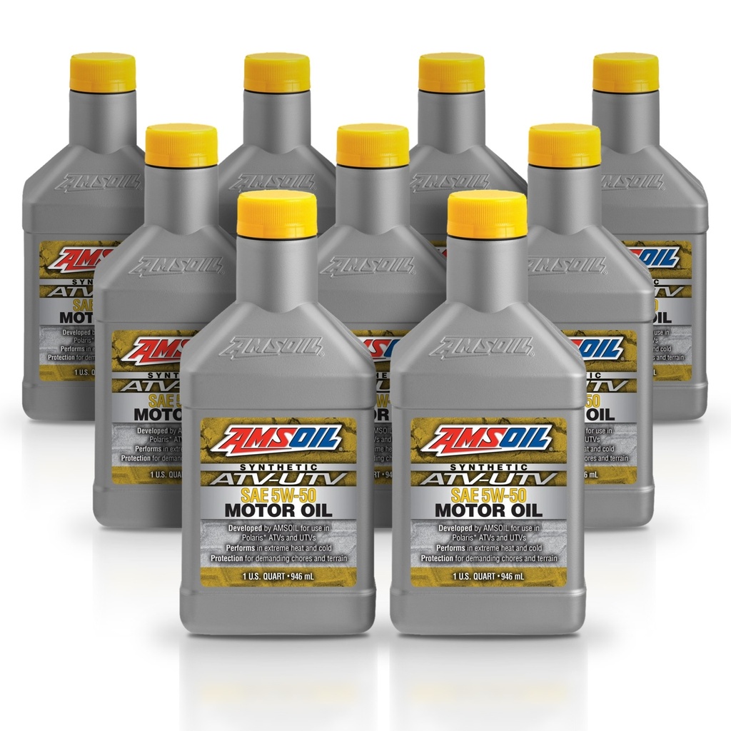 [KIT-AMAUV50QT-9L] Kit 9 Litros 5W50 Synthetic ATV/UTV Motor Oil AMSOIL