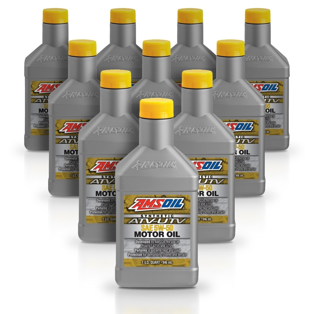 [KIT-AMAUV50QT-10L] Kit 10 Litros 5W50 Synthetic ATV/UTV Motor Oil AMSOIL