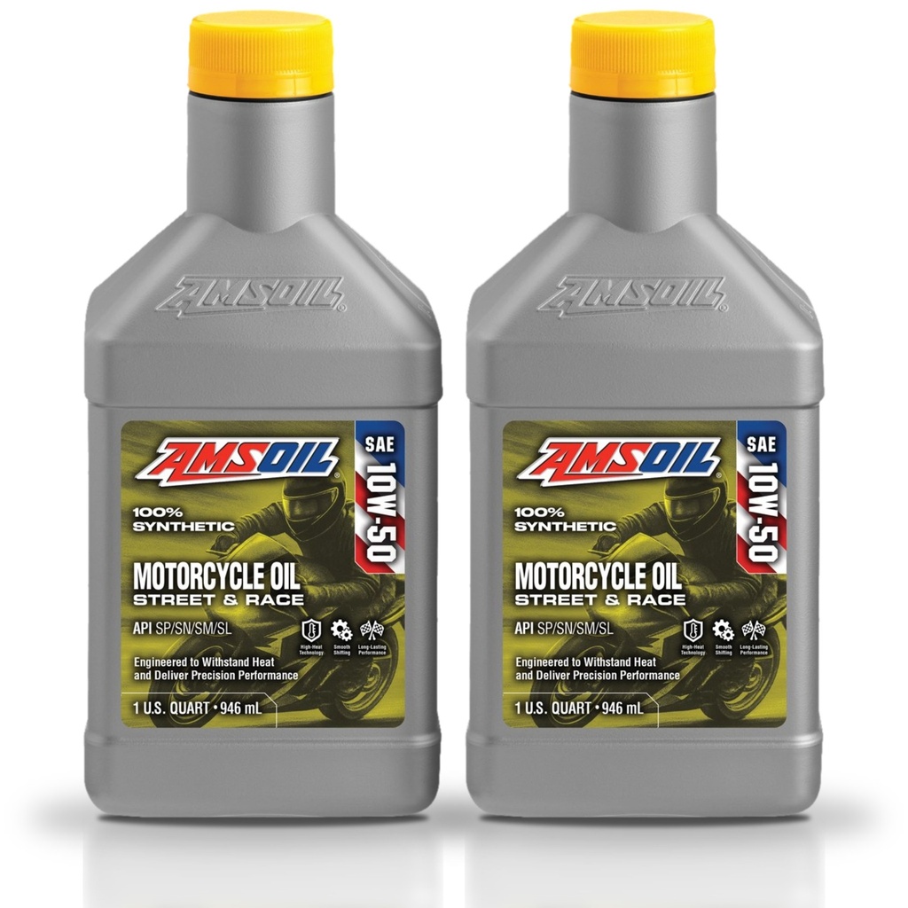 [KIT-AMMSRQT-2L] Kit 2 Litros 10W50 Synthetic Metric Motorcycle Oil AMSOIL