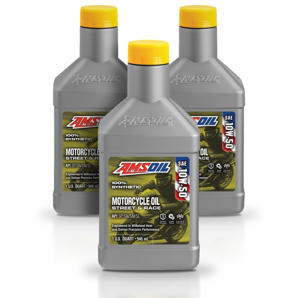 [KIT-AMMSRQT-3L] Kit 3 Litros 10W50 Synthetic Metric Motorcycle Oil AMSOIL