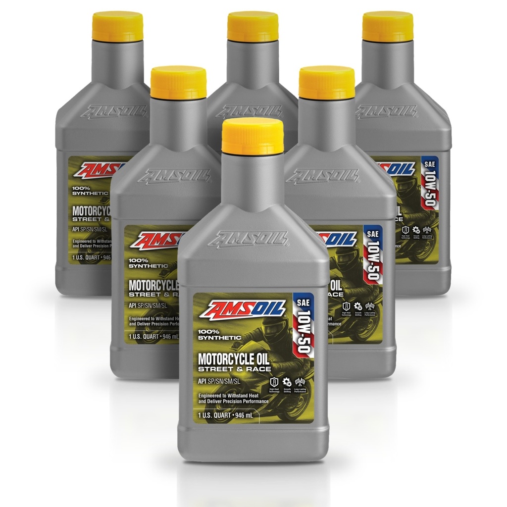 [KIT-AMMSRQT-6L] Kit 6 Litros 10W50 Synthetic Metric Motorcycle Oil AMSOIL