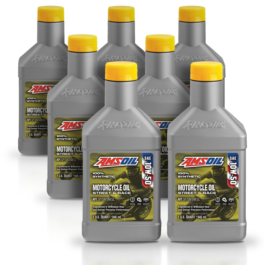 [KIT-AMMSRQT-7L] Kit 7 Litros 10W50 Synthetic Metric Motorcycle Oil AMSOIL