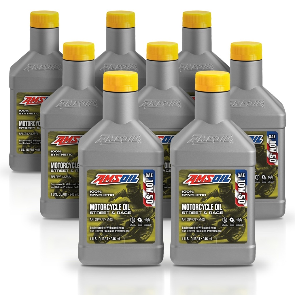 [KIT-AMMSRQT-8L] Kit 8 Litros 10W50 Synthetic Metric Motorcycle Oil AMSOIL
