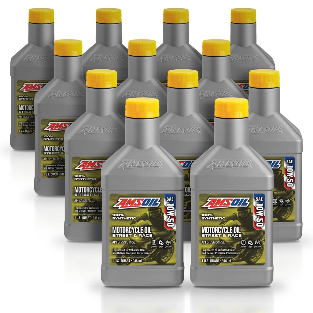 [KIT-AMMSRQT-12L] Kit 12 Litros 10W50 Synthetic Metric Motorcycle Oil AMSOIL